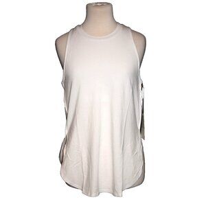 Nicole Alex Luxe Basics Tank Top With Built In Bright White Size Medium M NEW